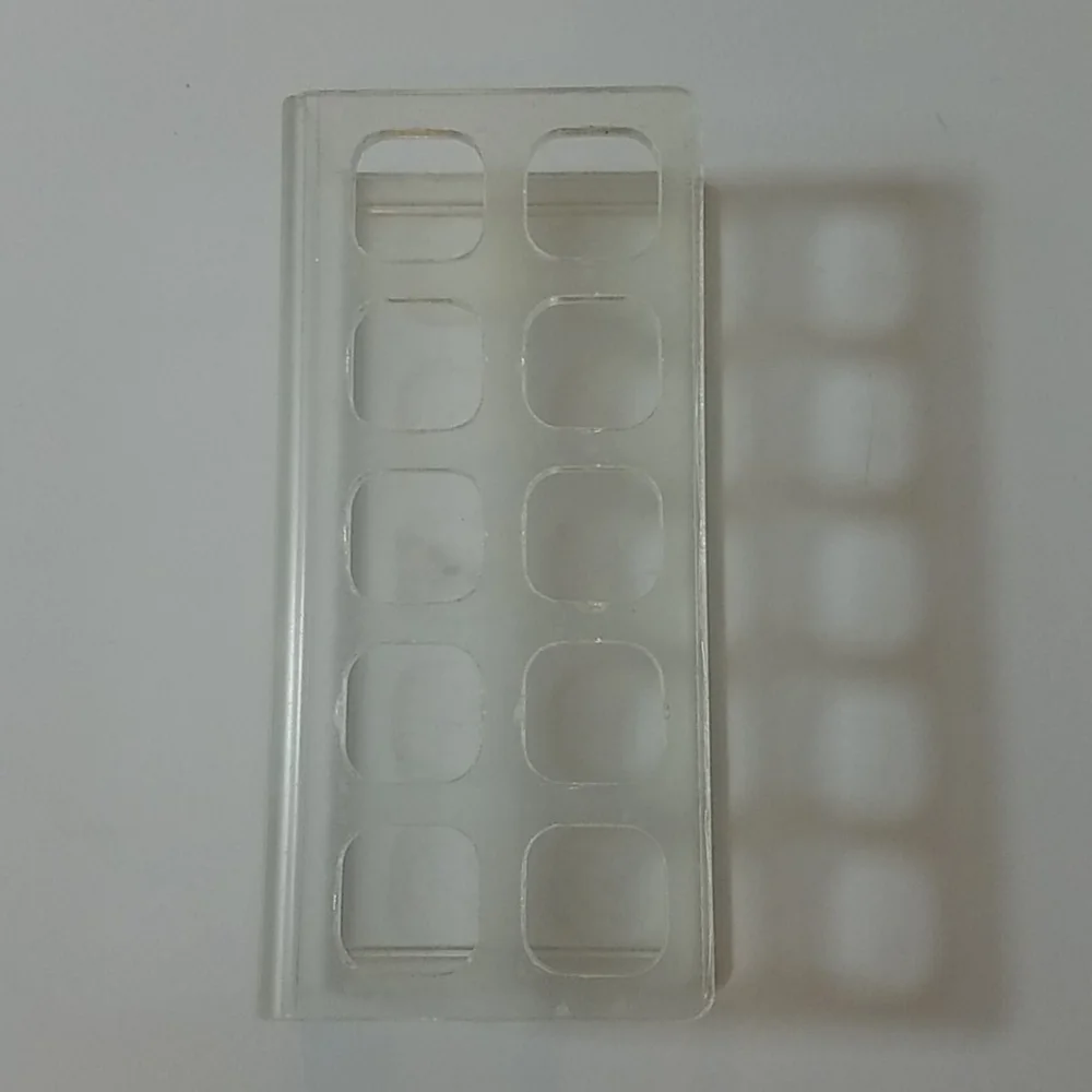 Clear plastic acrylic 10 slot lipstick holder